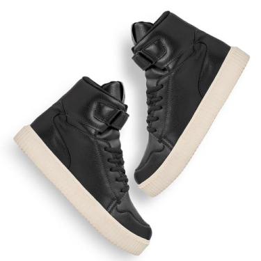 Imagem de Tênis Sneaker Feminino material sintético Premium Confortável Botinha 
