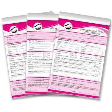 Imagem de Ficha de Anamnese Cílios Alongamento Organiza seu Negócio - Sonar