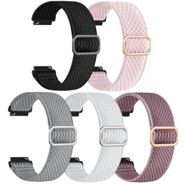 Imagem de GEAK Pulseira de relógio de 22 mm compatível com Garmin Venu 3/Venu 2, pulseiras elásticas de tecido elástico de liberação rápida de 22 mm compatíveis com Garmin Vivoactive 4/Forerunner 265/255/965