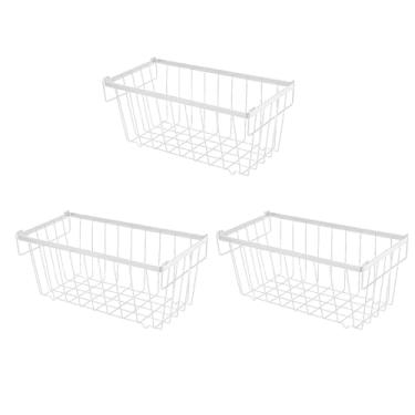 Imagem de IEUDNS Organizador de freezer, cesto de geladeira, organizador, versátil, divisor de prateleira de armazenamento empilhável para despensa de fazenda, Branco