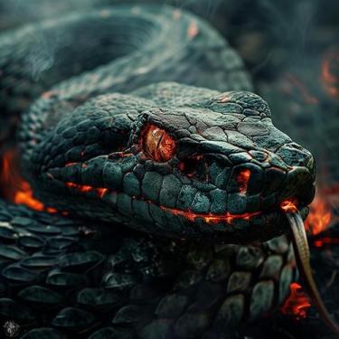 Imagem de Boitata - Cobra de Fogo Amazônica - Amazart, 100x100