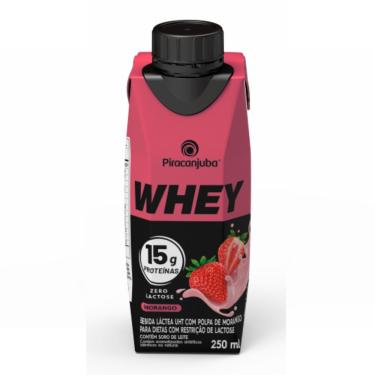 Imagem de Bebida Láctea Piracanjuba Whey 15g Zero Lactose Morango 250ml