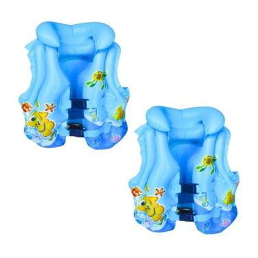 Imagem de Kit 2 Boias Colete Inflável Infantil bebê com trava proteção para pisc
