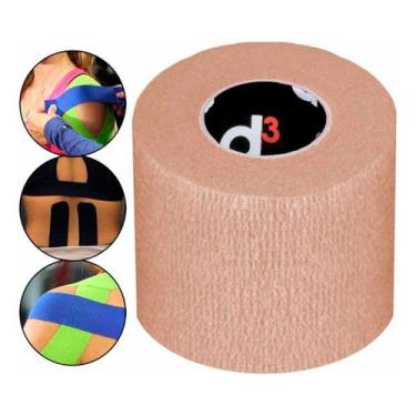 Imagem de Bandagem Elástica Coesiva Autoaderente Esporte 50mm X 5m D3 Bege