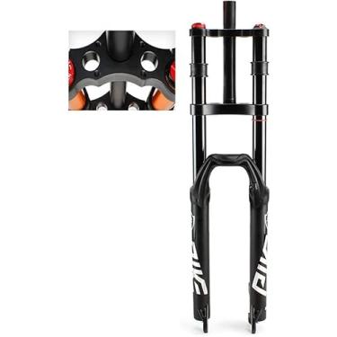 Imagem de Whqwz Mtb Dh Garfo Bicicleta Ar 27,5 29 Polegadas 150mm Ultraleve Controle De Ombro Duplo 28,6mm Tubo Reto Garfo Bicicleta Suspensão Em Declive, Orange, 27.5 inch