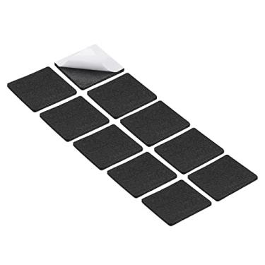 Imagem de METALLIXITY Protetores De Piso Feltro Quadrados (5 Cm X 5 0,25 Cm), 12 Peças, Autoadesivos, Para Pés Armários, Armários E Cama, Pretos