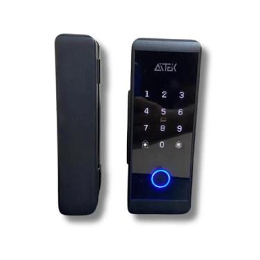 Imagem de Fechadura Digital Biométrica Inteligente Tag e Senha Sobrepor Porta De