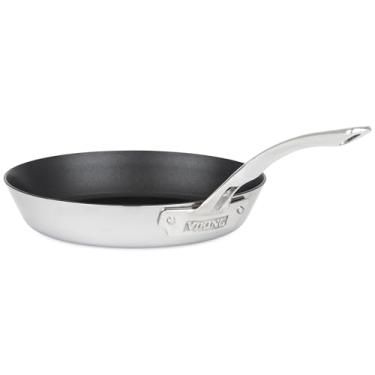 Imagem de Viking Frigideira antiaderente contemporânea de 3 camadas, frigideira antiaderente de aço inoxidável de 25 cm, 3 litros, prata
