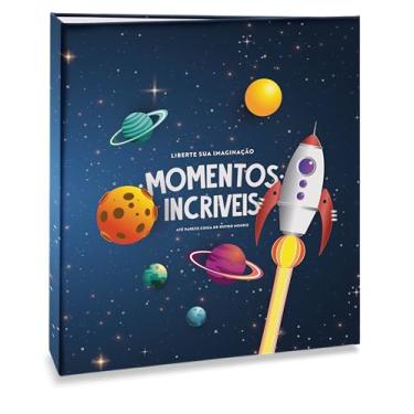 Imagem de Álbum de fotos Ical, encadernação tradicional, para 80 fotos 15x21cm - envelope plástico transparente - linha Infantil - modelo momentos incríveis - 184