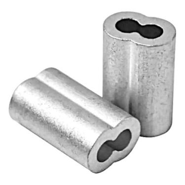 Imagem de 100 Nicopress Prensa Cabo 1,5876 mm x 10 mm x 1,00 mm em Alumínio - RV