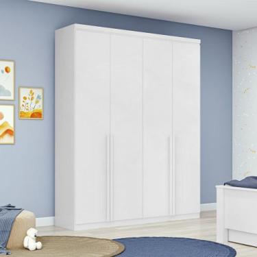 Imagem de Guarda Roupa Alonzo New 4 Portas Lopas, Branco 2.3