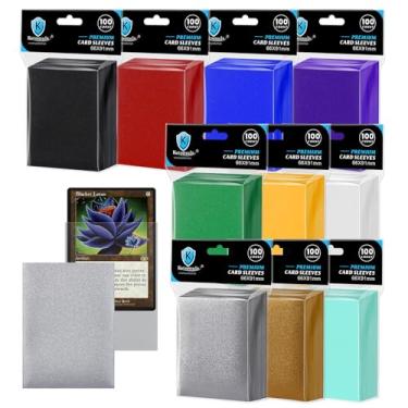 Imagem de Capas de cartão MTG de 1000 CT, protetores de cartas transparentes frontais texturizadas, capas de cartão de tamanho padrão para Magic The Gathering, cartão de beisebol, cartão de futebol, cartas