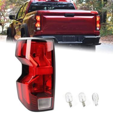 Imagem de KAMDKI Conjunto de luz traseira tipo halogêneo LH adequado para Chevrolet Colorado LT 2023 2024/Trail Boss/caminhão de trabalho, lâmpada traseira incandescente, lado esquerdo do motorista com lâmpadas