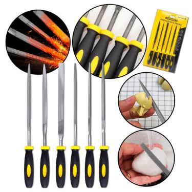 Imagem de Jogo de Limas 6 Peças Aço Resistente para Metais e Madeira