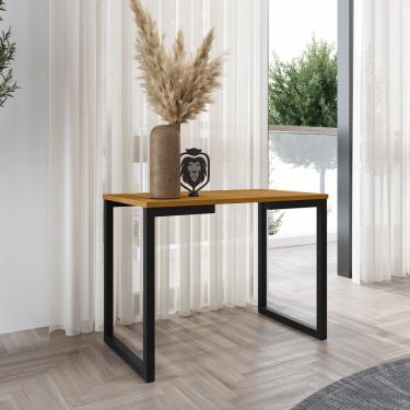 Imagem de Mesa Lateral em Mdf 58cm X 50cm Innovare Preto/Marrom