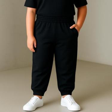 Imagem de Calça De Moletom Infantil Jogger Skinny Meninos Meninas Moletinho - RO