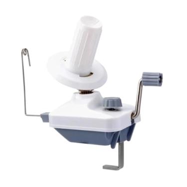 Imagem de Nishiyuenyi Enrolador de novelos de lã, dispensador de fios portátil, multifuncional, prático, máquina de enrolar lã com manivela para novelos de linha de crochê, Cinza