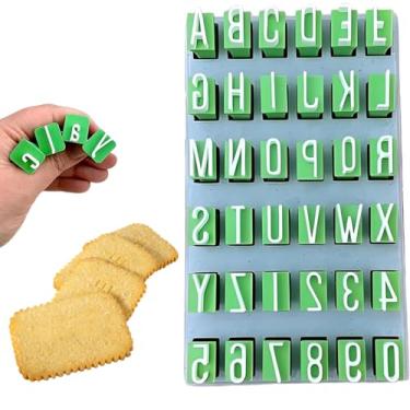 Imagem de 1 carimbos de letras para argila, carimbos do alfabeto para argila, carimbos de letras de argila, cerâmica, carimbos de letras de concreto e símbolos do alfabeto, acessórios feitos à mão para molde do