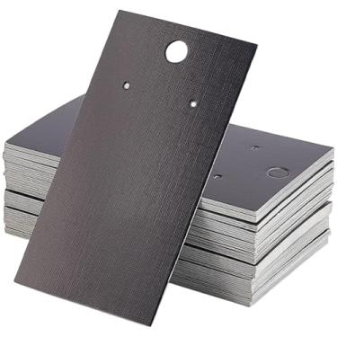 Imagem de SOFPLATE 100 peças de brincos de papel de 9 x 4 cm, cartões de exibição de joias em branco com bolsas adesivas, suportes de papelão retangulares pretos, acessórios para embalagem, venda, brincos