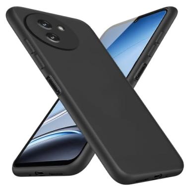 Imagem de Jilivock Capa para Doogee Note 59/Note 59 Pro, capa de silicone macio, capa de silicone à prova de choque com forro de microfibra (preto)