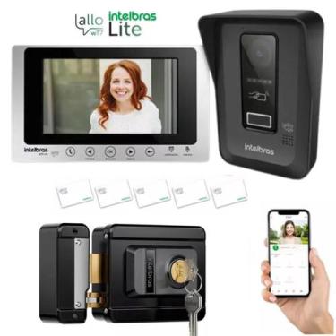 Imagem de Kit Videoporteiro WiFi wT7 Lite Intelbras Fechadura Elétrica FX 1500 e