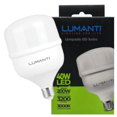 Imagem de Lâmpada LED Bulbo Ultra 40W E27 3000K Branco Quente – Bivolt 110V/220V Lumanti
