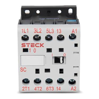 Imagem de Mini Contator 9A 24V 3Na + 1Na Auxiliar SC09A10B30 Steck