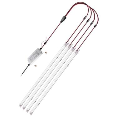 Imagem de jimwhen Kit de retrofit magnético LED de 2 x 5 pés, kit de retrofit Troffer de 6 m, 36 W, branco luz do dia 5000K, 0-10 V regulável, T8 T10 T10 T12 tira de luz LED de substituição fluorescente