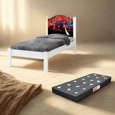 Imagem de Cama Solteiro Personagens Com Colchão D20 Incluso MDF Resistente - Any