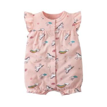 Imagem de Macacão de Bebê de Algodão para Verão - Manga Curta - Recém-Nascido, T