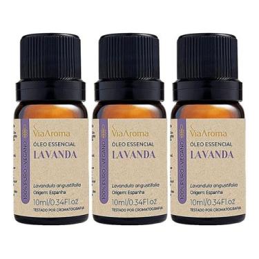 Imagem de Óleo Essencial Lavanda 100% Puro Natural Via Aroma 3unidades