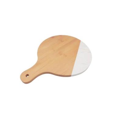 Imagem de Tábua de Frios Redonda em Bambu e Mármore 36x1,5x26cm - Oikos