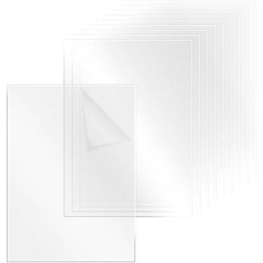 Imagem de AHANDMAKER Adesivo de 10 folhas, 29 x 25 cm, adesivo de dupla face PET transparente para veículos, placas de metal, pegadores, veículos duráveis, adequados para carros, caminhões, táxis, trailers