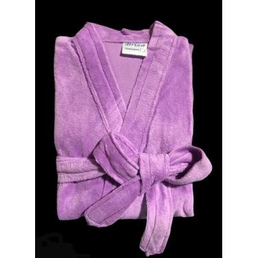 Imagem de Roupão Veludo Adulto 100% Algodão Briza Lilas (3008) Tam GG