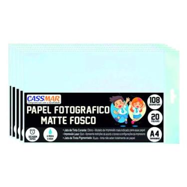 Imagem de Papel Fotográfico Matte Fosco A4 108g Cassmar 100fls