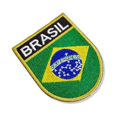 Imagem de BP0403E-001 Bandeira Brasil Patch Bordado 6,8x8,0cm - BR44