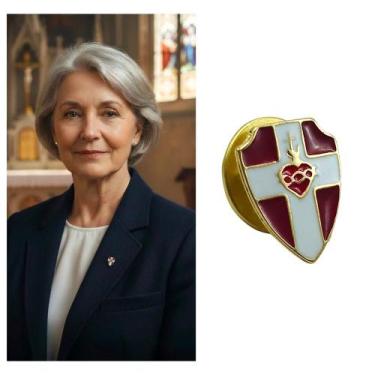 Imagem de Broche Boton Apostolado da Oração Vermelho - FORNECEDOR 3