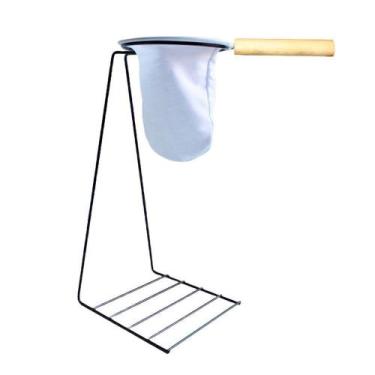 Imagem de Conjunto Coador De Café 32cm Suporte Preto Base Para Caneca E Xícara -