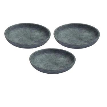 Imagem de Kit 3 Pratos Fundo Para Massa Em Pedra Sabão Borda Alta 22Cm. - INDUST