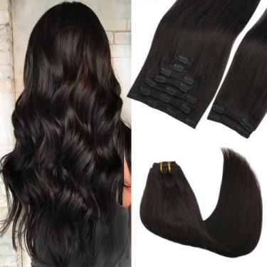 Imagem de Extensões de cabelo Clip in GOO GOO Real Human Hair 18 polegadas 150g