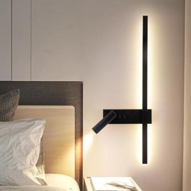 Imagem de Lâmpadas de parede LED com interruptor Lâmpada de leitura de parede giratória ajustável Lâmpada de parede de alumínio moderna Lâmpada de parede Lâmpada de cabeceira Iluminação de parede interna Sala