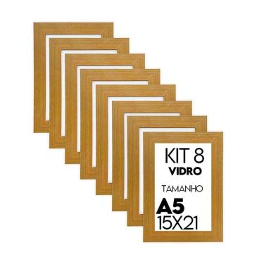 Imagem de Porta Retrato de Vidro 15x21cm Kit com 8 Unidades Lembrancinha de Festa