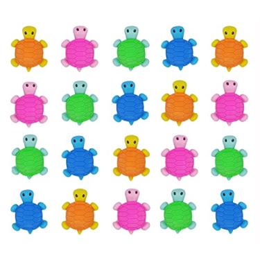 Imagem de Ranvi 20 peças de borracha infantil, mini apagador de lápis de quebra-cabeça para prêmios de festa de premiação de jogos infantis, carnaval e escola (tartaruga)