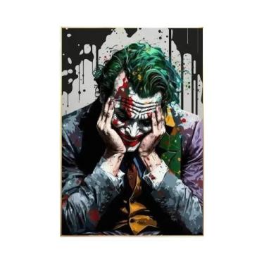 Imagem de Pintura Em Tela De Óleo Do Homem Coringa, Pôster De Quadrinhos Para De