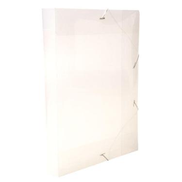 Imagem de Pasta com aba elástico ofício lombo 40mm - Line - transparente cristal - 0257.H - Dello