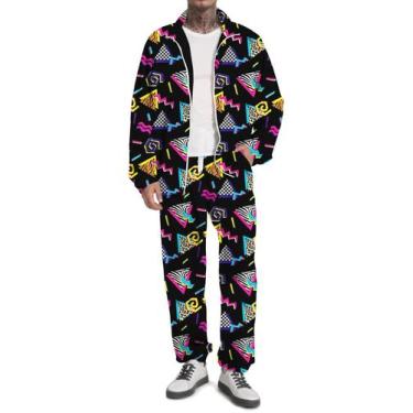 Imagem de Traje UOUA, agasalho masculino dos anos 80 e 90, corta-vento de Hallow