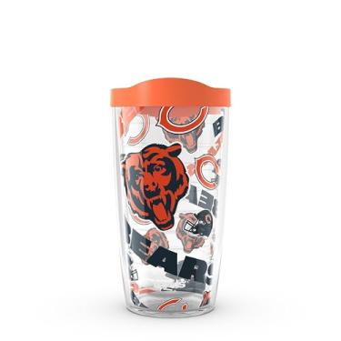 Imagem de Tervis NFL Chicago Bears - Copo de viagem com isolamento térmico de parede dupla feito nos EUA mantém as bebidas frias e quentes, 473 ml,