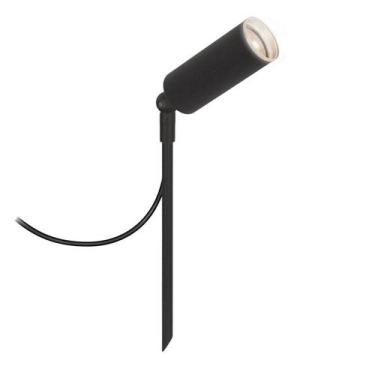 Imagem de Luminária Balizador Móvel Espeto Chão Jardim Preto 30Cm - TKS