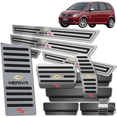 Imagem de Pedaleira Auto Soleira Descanso Preto Meriva SS 2005 A 2010