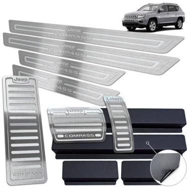 Imagem de Pedaleira Soleira Descanso Prata Jeep Compass 2012 A 2015